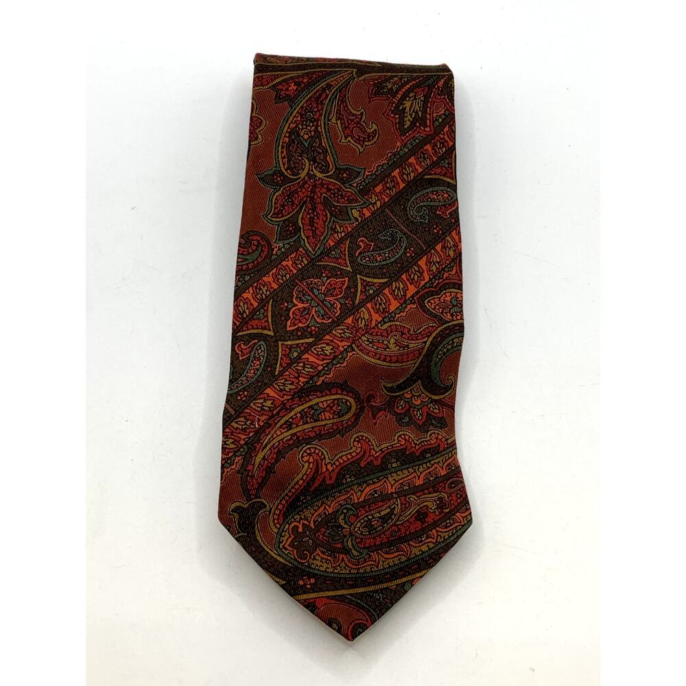 BOSTON TRADERS Men's Vintage Brown Printed Tie